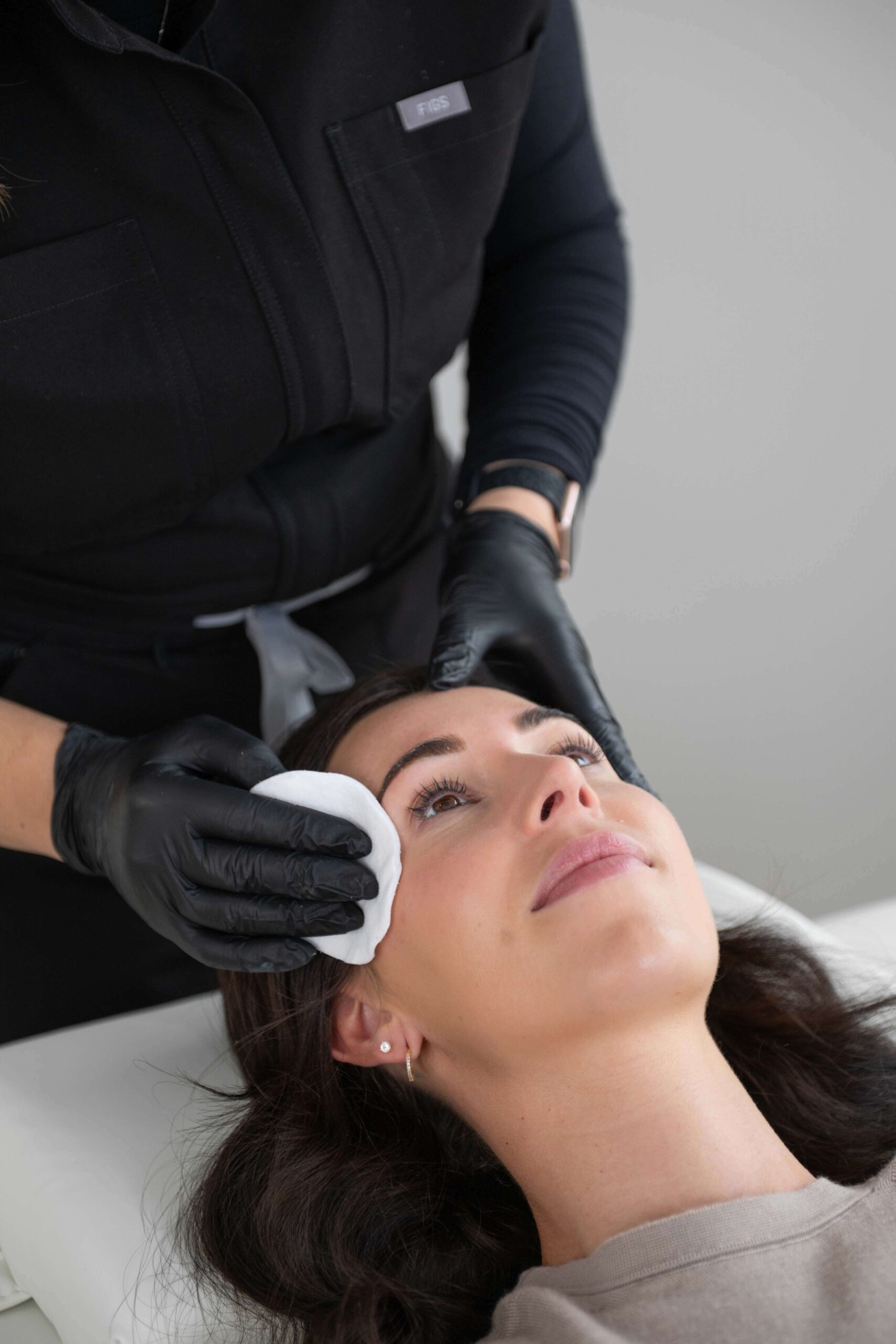 Louise Aspinall with client aftercare